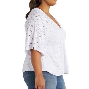 Beacon White Eyelet Blouse